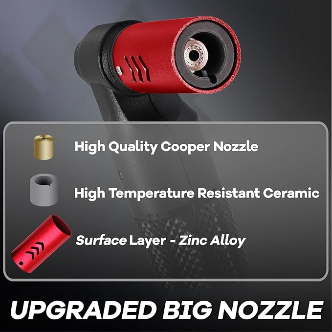Luxgaze 4 Pack Butane Torch Lighters Refillable Jet Flame Portable Butane Torch Mini Refillable Windproof Lighters for Camping Baking Culinary Soldering Cooking Welding BBQ Grill(Gas not Included)
