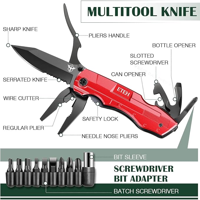 Gifts for Women Her Wife Friends,Multitool Pocket Knife for Women,Christmas Birthday Mothers Day Gifts from Daughter Son,Camping Knife with Screwdrivers Pliers Bottle Opener