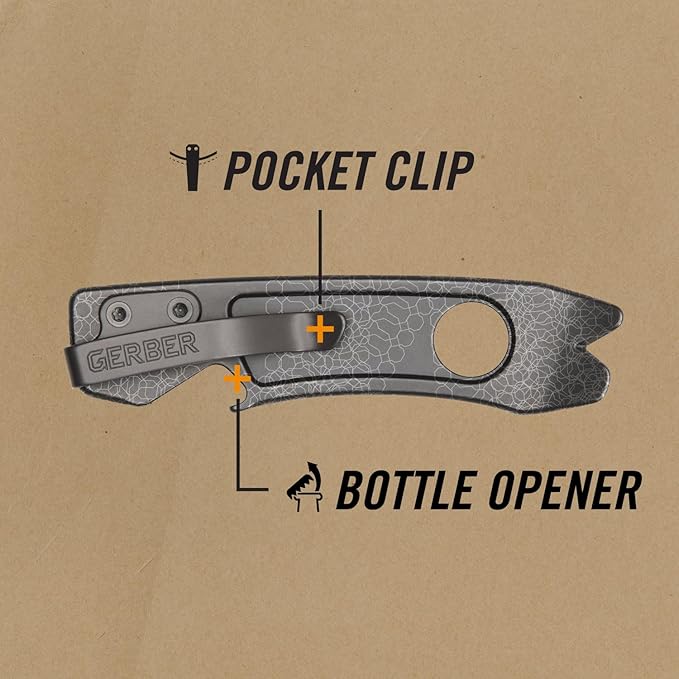 Gerber Gear Chonk 6-in-1 Multi-tool - Pry Bar, Wire Stripper, Nail Puller, - EDC Gear and Equipment - Micarta