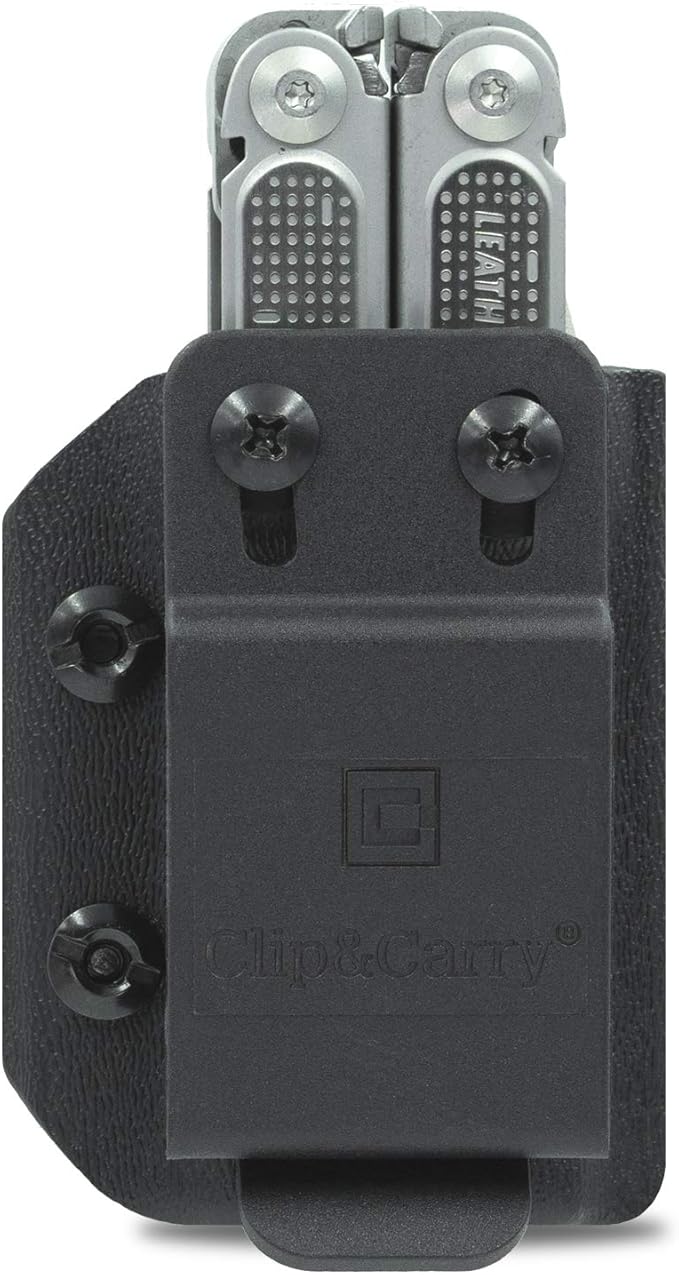 Clip & Carry Kydex Multitool Sheath for LEATHERMAN Free P2 - Made in USA (Multi-Tool not Included) EDC Multi Tool Holder Holster Cover