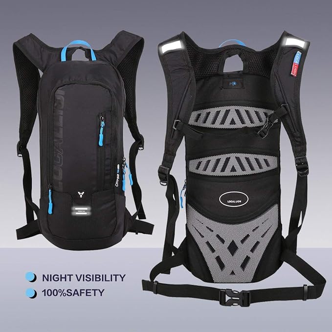 LOCAL LION Running Backpack for Men & Women, Lightweight Hydration Backpack 6L, Bike Rucksack Breathable for Biking Travelling Hiking