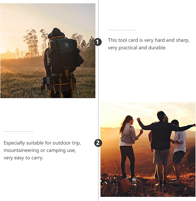 Foldable Multifunctional Tool Card, Survival Cards Wallet Tool Portable Emergency Tools, Camping Combination Tool Kit for Outdoor Hunting Hiking Camping Fishing