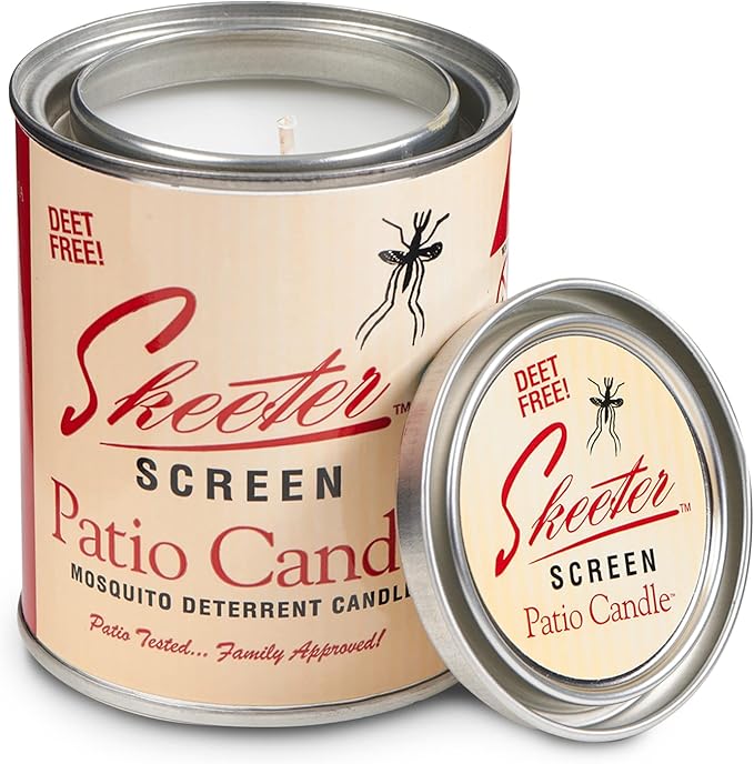 Skeeter Screen 15 Ounce Essential Oil Patio Candle - Pack of (8)