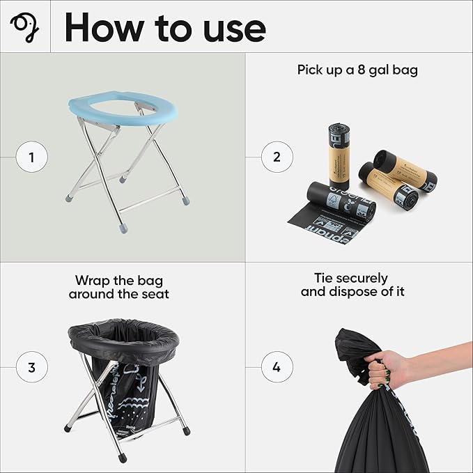 GREEN ELEPHANT Portable Toilet - Camping Toilet, Portable Toilet for Adults, Portable Potty, Composting Toilet, Porta Potty, Camp Toilet, Camping Toilets Portable, Quick Setup, Outdoor & Home Use