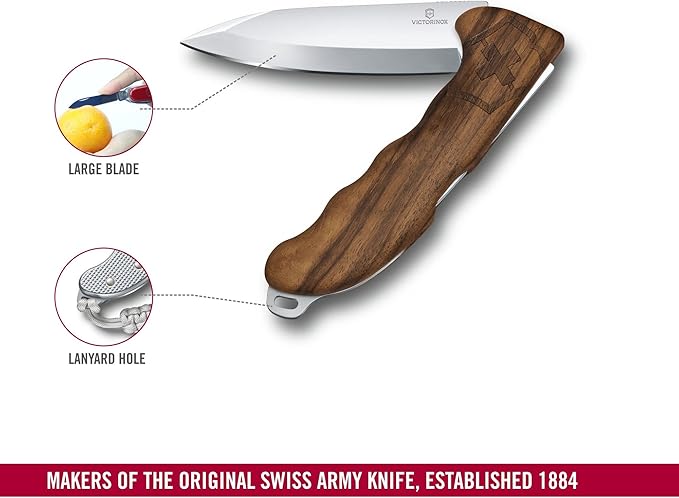 Victorinox 0.9411.63 Hunter Pro Wood 2-Hand Open with Pouch The Go-to Tool for Dressing Game on Your Hunting Expeditions in Wood 5.4 inches