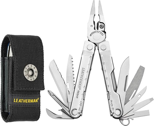 LEATHERMAN, Rebar Multitool with Premium Replaceable Wire Cutters and Saw, Stainless Steel with Nylon Sheath