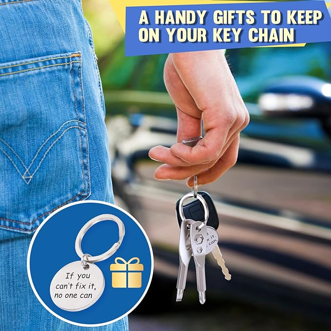 Stocking Stuffers for Men Tools - 5 In 1 Keychain Tools Christmas Cool Gadgets Gifts For Men Fathers Dad Grandpa Son Birthday Gifts, Women Boyfriend Husband Wife Flathead Bottle Opener Gifts Ideas