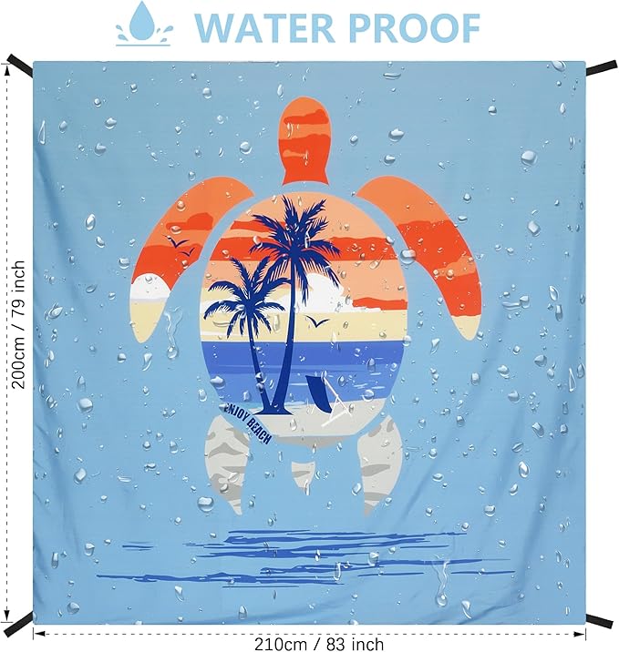 AISPARKY Beach Blanket Waterproof Sandproof Extra Large Beach Mat Quick Drying Outdoor Picnic Durable Portable Blanket for Travel Camping Hiking Beach Festival Picnic