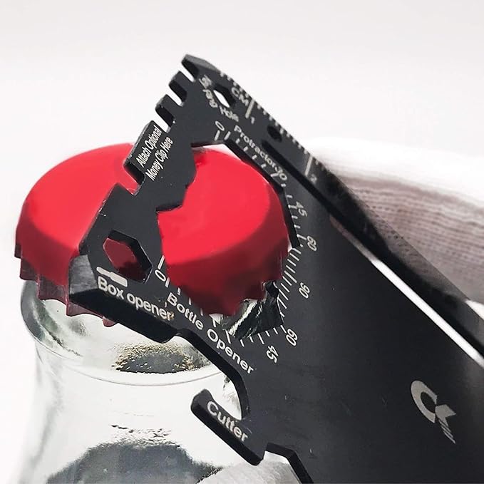 Multi tool 47 in 1 Credit Card Size Outdoor Camping Survival Accessories - Multipurpose Gear Gadget Tools for Man Portable -Stocking Stuffers Gifts for Men Christmas-Every Day Carry (With Money Clip)