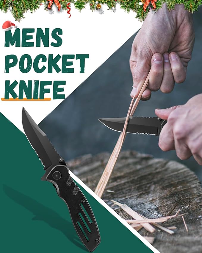 Gifts Baskets for Him Husband Boyfriend, Men's Birthday Gifts for Dad Friend Who Have Everything Father's Day Gift Multitool Set Contain 1*Hammer 1*Pocket Knife 1*Cup 1*Gifts Card I*Hammer Bag