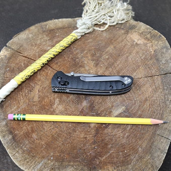 WHISKEY BENT HAT CO. Catch Pin Lock Folding Pocket Knife w/Clip Drop Point Blade Thumbstud Opening 440C Stainless Steel (Raven, 3.75" - Closed Length)