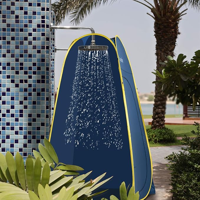 ROPODA Pop Up Tent 83inches x 48inches x 48inches, Upgrade Privacy Tent, Porta-Potty Tent Includes 1 Removable Bottom, 8 Stakes, 1 Removable Rain Cover, 1 Carrying Bag