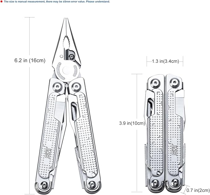 SQT2048 20-in-1 Multitool, Gifts for Men, Foldable & Self-Locking, Professional Multitool for DIY, Outdoor Camping, and Home Repairs...