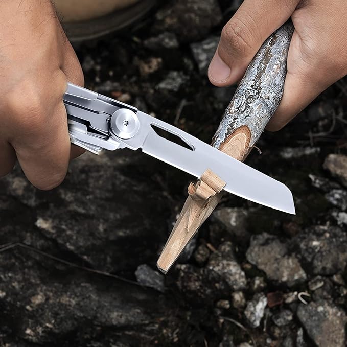 9 in 1 Multitool Pocket Knife Set for Men, Survival Small Multi Tool Scissors with Clip, Tactical Gear for Camping, Outdoor, Fishing, Car, Work, Gifts Ideas