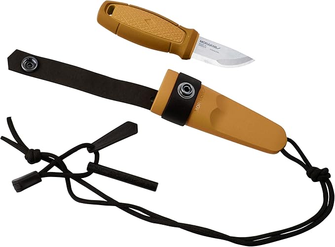Morakniv Eldris Fixed-Blade Pocket-Sized Knife with Sandvik Stainless Steel Blade, Lanyard and Firestarter, 2.2-Inch