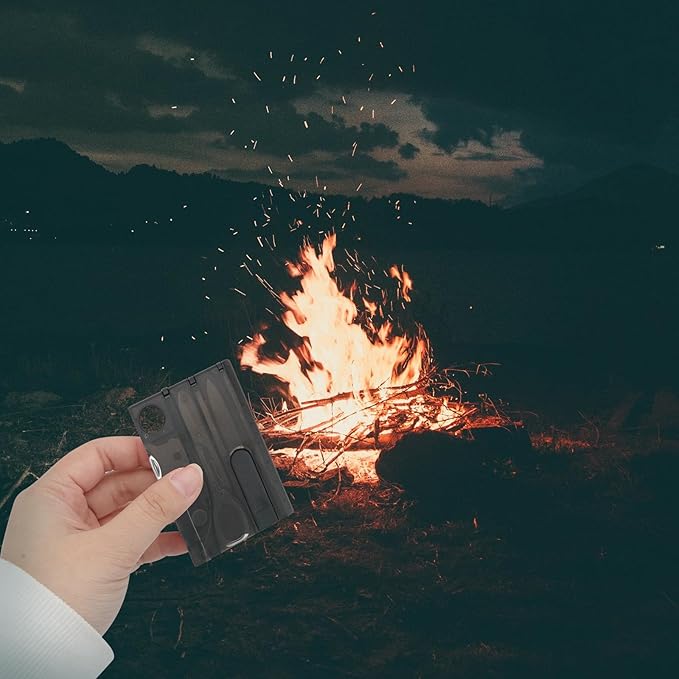 Foldable Multifunctional Tool Card, Survival Cards Wallet Tool Portable Emergency Tools, Camping Combination Tool Kit for Outdoor Hunting Hiking Camping Fishing