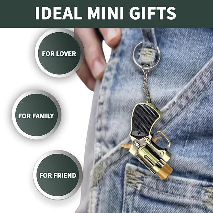 Cool Torch Lighter Refillable Metal Keychain Jet Flame Lighters Vintage Novelty Lighter for Fireplace Candle Camping BBQ (Without Butane Gas/Kerosene) (09)