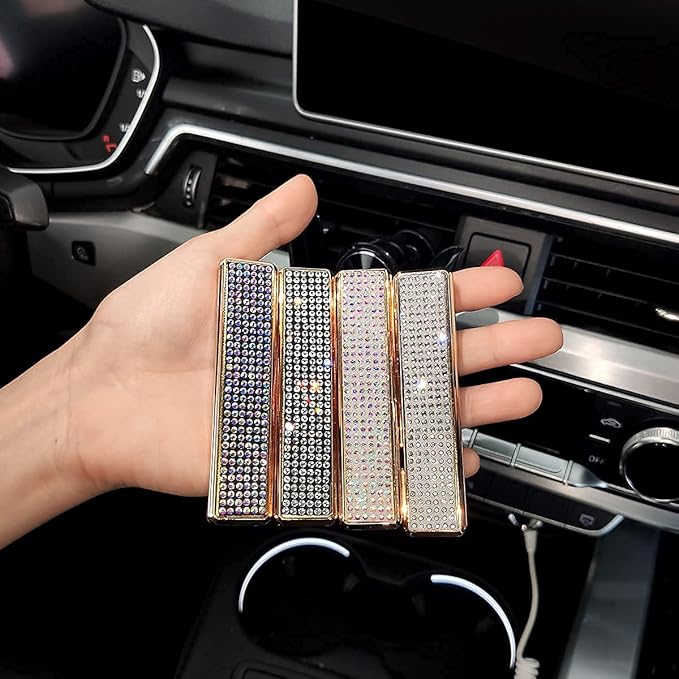 Rhinestone Lighter Electric Lighter Rechargeable Bling Glitter USB Lighter Flameless Girls Lighter for Women (White Multi)
