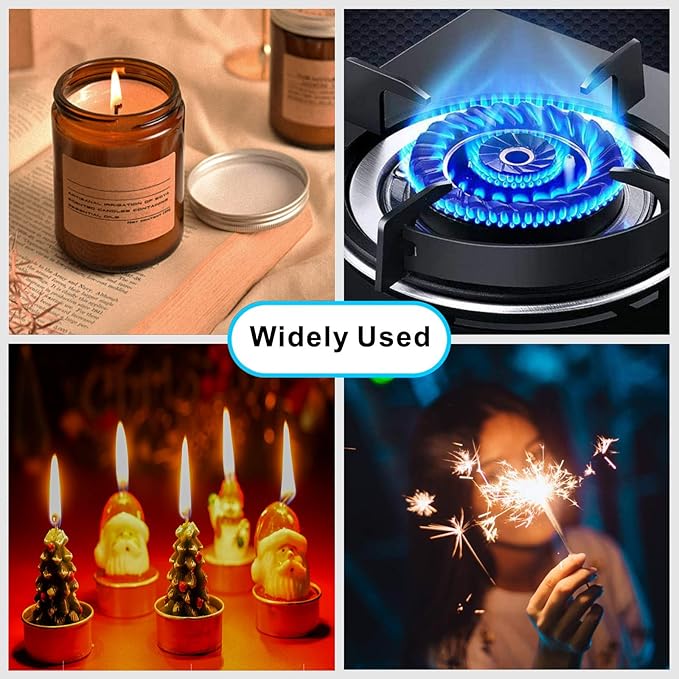 Electric Candle Lighter Plasma Arc Lighters USB Long Stick Lighters Windproof Flameless with Rechargeable Battery Safety Lock for Candle Camping BBQs Fireworks (Rose Gold)