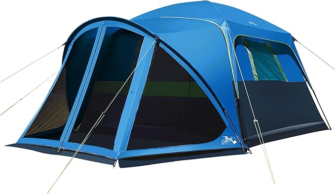 Tents for Camping 6 Person Camping Tent with Screen Porch, Weatherproof Large Cabin Tent with Rainfly and Carry Bag, Family Tent for Outdoor Camping and Backyard