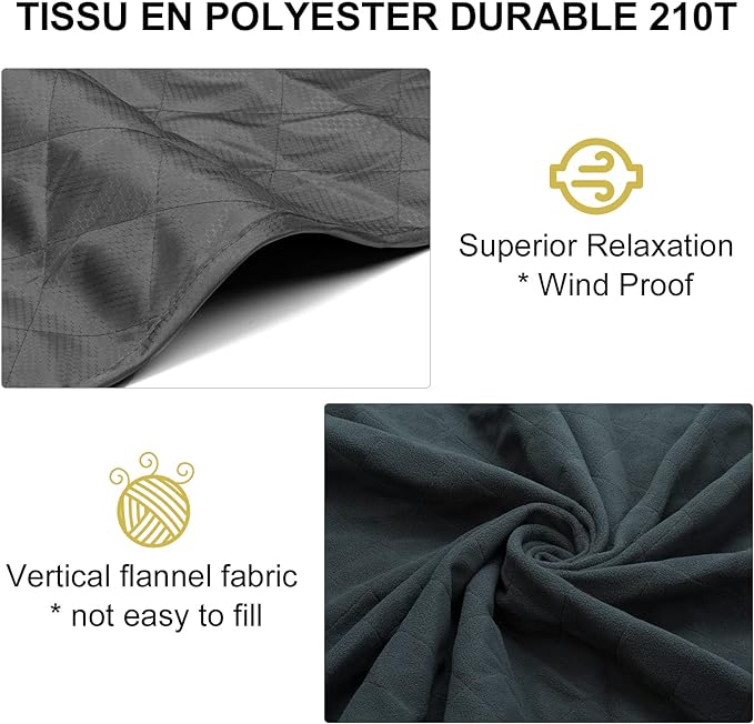 Forceatt Camping Blanket, 79" X 57" Large Outdoor Blanket, Sandproof, Waterproof for Outdoor Festivals, Beaches, Picnics, Stadium,Camping, Parks, Hiking, Travel, Family Suitable for 4 Seasons.