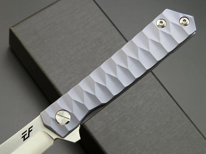 Eafengrow EF97 Pocket Knife Folding Knives D2 Steel Blade Titanium Handle Camping Outdoor Tools Knife EDC Hand Tool(blue)