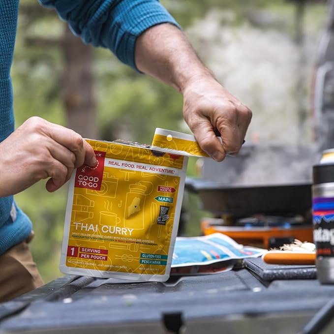 GOOD TO-GO Thai Curry | Camping Food, Backpacking Food | Just Add Water Meals, Backpacking Meals | Dehydrated Meals Taste Better Than Freeze Dried Meals