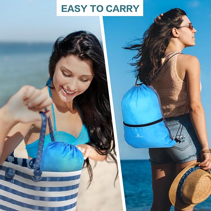 Beach Blanket Waterproof Sandproof,Large Oversized Sand Free Beach Mat,Portable Picnic Mat for Travel Camping Hiking Picnic, Lightweight & Durable Family Water Resistant Mat(Blue)