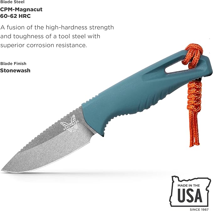 Benchmade - Intersect Outdoor Knife with Depth Blue Santoprene Handle (18050)