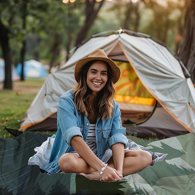 Outdoor Puffy Camping Blanket, Lightweight Windproof Warm Stadium Blanket, Packable Travel Camping Quilt for Cold Weather,Hiking, Backpacking,Sleeping, Hammock, Adventure 78"x 56"