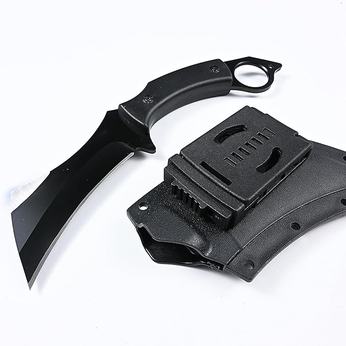 Fixed Blade Full-Tang Knife, Survival Outdoor Camp Hunting Fishing Knife, come with K- ydex