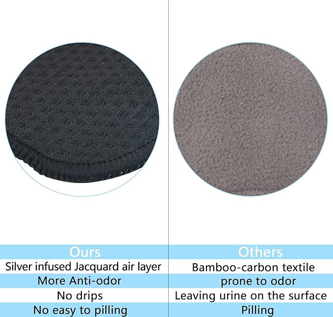 2PCS Pee Cloth Silver Infused for Women Hiking, Pee Rag for Female Peeing Outdoor,Camping Reusable Toilet Paper,Hygienic Urination Solution for Travel