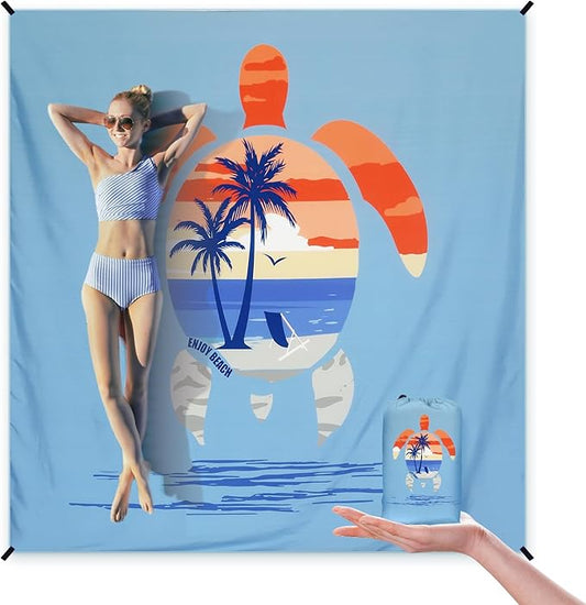 AISPARKY Beach Blanket Waterproof Sandproof Extra Large Beach Mat Quick Drying Outdoor Picnic Durable Portable Blanket for Travel Camping Hiking Beach Festival Picnic
