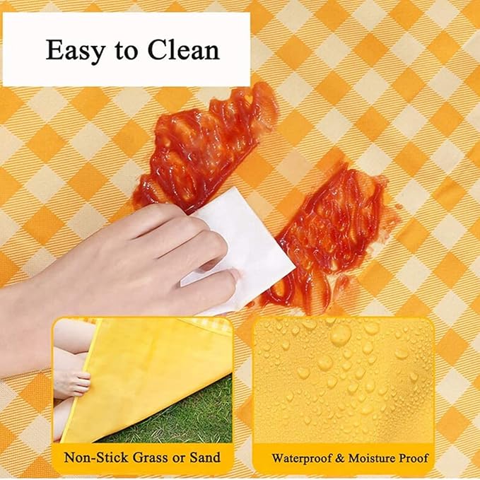 K Y KANGYUN Picnic Blanket | Beach Mat|Picnic Blanket for Indoor and Outdoor, 80" x 57" Sandproof Waterproof Larger Mat for Beach, Travel, Camping, Hiking, Park Grass,Handy Mat Tote, Foldable. …