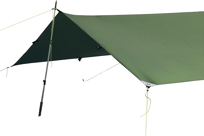 LiteOutdoors Silnylon Tarp - 11.6 Oz. - Ultralight Backpacking Tarp or Hammock Tarp (Grey, 8' x 10')