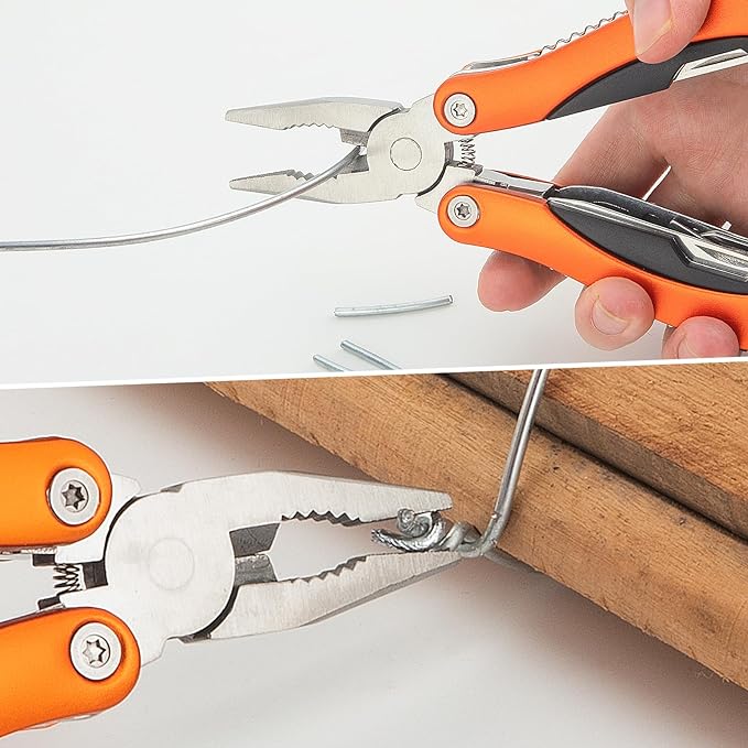 Dad Birthday Gift, Multi Tool, Multitool, Fathers Gifts, Pocket Knife, Multitool Pliers, Camping Knife with Holster and Nylon Sheath for Outdoor, Fishing, Hunting, Hiking by WIWUE GUO