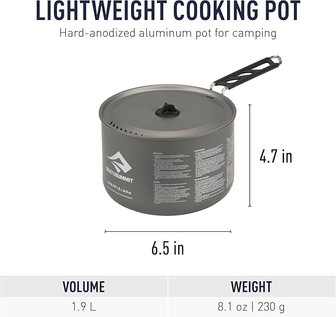 Sea to Summit Alpha Lightweight Aluminum Camping Cook Pot