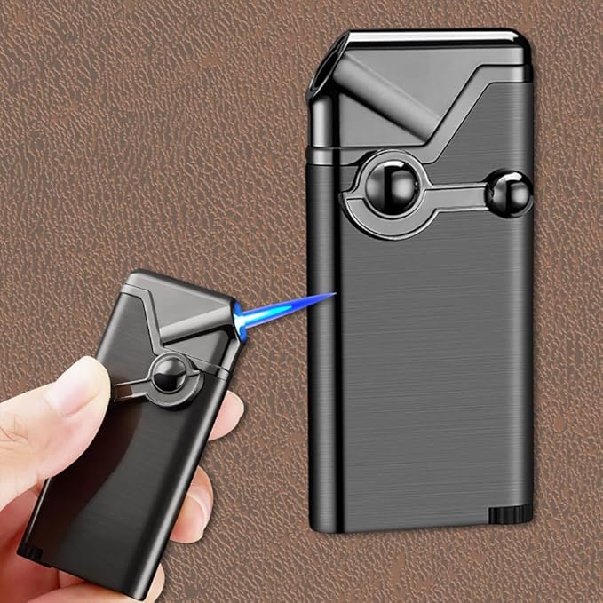 REDBMX Torch Lighter,Refillable Butane Lighter,Jet Lighter,Creative Rocker Cool Lighter,Windproof Portable Lighter Grill Camping Lighter Best Boyfriend Gifts(No Gas) (Black)