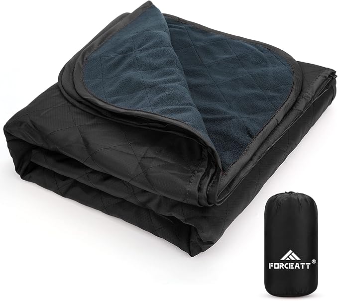 Forceatt Camping Blanket, 79" X 57" Large Outdoor Blanket, Sandproof, Waterproof for Outdoor Festivals, Beaches, Picnics, Stadium,Camping, Parks, Hiking, Travel, Family Suitable for 4 Seasons.