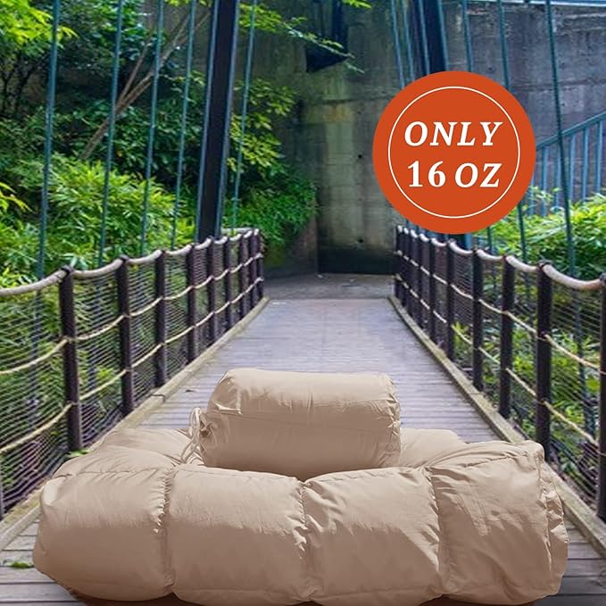 Down Camping Blanket,Puffy Down Blanket Packable Lightweight Down Throw Quilt Water-Resistant Outdoor Travel Blanket for Camping,Hiking,Stadium,Picnic,Car 50x77''Khaki