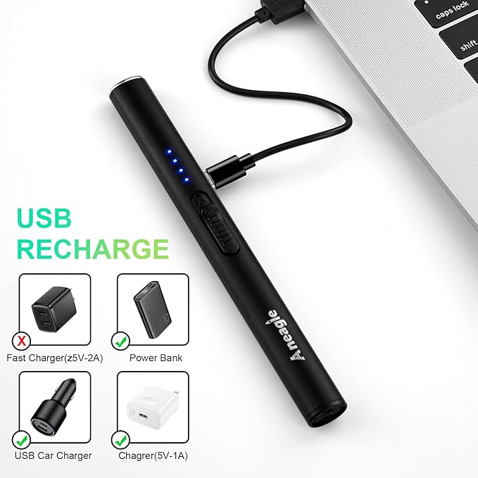 Electric Candle Lighter Upgraded USB Type-C Rechargeable Candle Lighter Windproof Flameless Plasma and LED Battery Display Arc Safety Candle Lighter for Candle Grill Camping