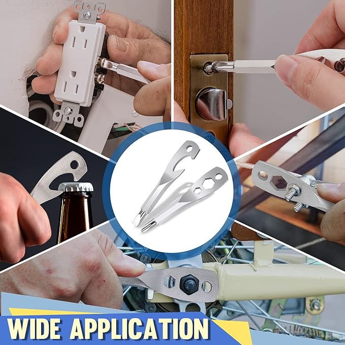 Stocking Stuffers for Men Tools - 5 In 1 Keychain Tools Christmas Cool Gadgets Gifts For Men Fathers Dad Grandpa Son Birthday Gifts, Women Boyfriend Husband Wife Flathead Bottle Opener Gifts Ideas