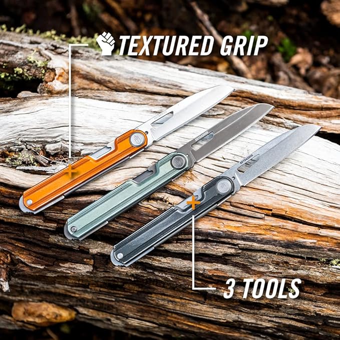 Gerber Gear Armbar Slim Cut, Pocket Knife, Multitool with Scissors, Baltic Haze