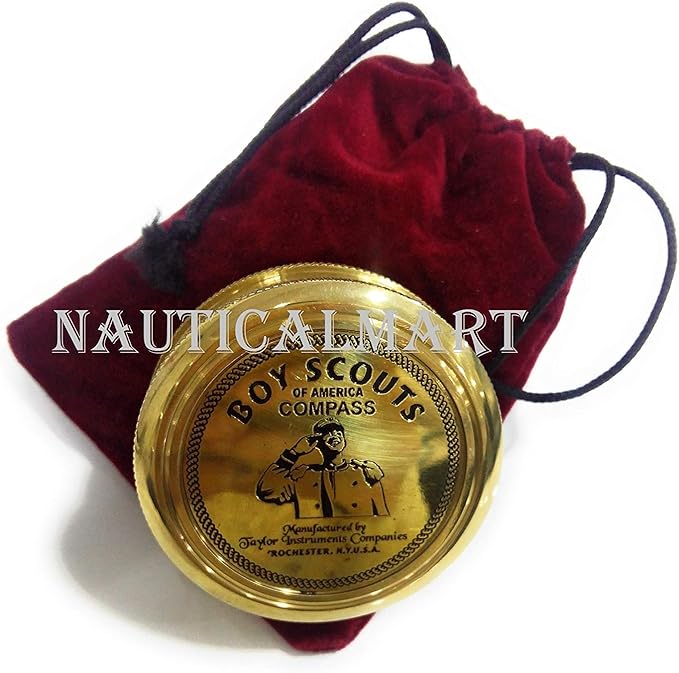 NauticalMart So You Can Always Find Your Way Back Home Brass Compass with Famous Scripture Quote Engraved with Leather Case for, Anniversary, Loved Ones, Son, Father, Love, Partner, Spouse, Fiancé