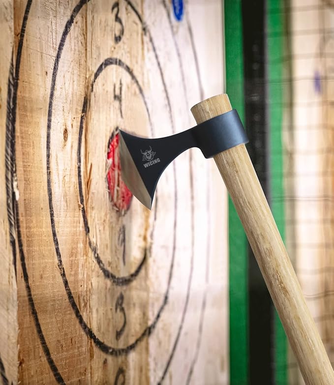 Throwing Axes 3 Pack, 16.2-inch Throwing Tomahawks High Carbon Steel & Wooden Handle, for Axe Throwing Recreation and Competition