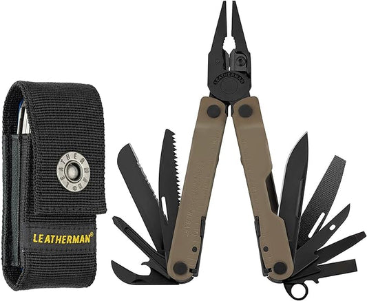 LEATHERMAN, Rebar Multitool with Premium Replaceable Wire Cutters and Saw, Coyote Tan with Nylon Sheath