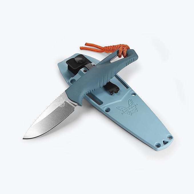 Benchmade - Intersect Outdoor Knife with Depth Blue Santoprene Handle (18050)