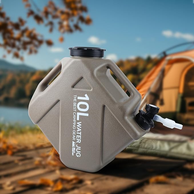 2.6Gallon (10L) Water Jug,camping gear,Water Tank,BPA Free Water Jug, Multifunction Water Storage Containers for Camping Outdoor Hiking,Emergency Stroage