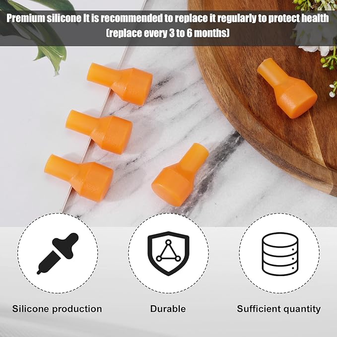 5pcs Bite Valve Replacements for Camelbak, Dust Cover Mouthpiece Hose Connector Replacement Bite Valve Accessories Replacement for Camelbak Hydration Bladder