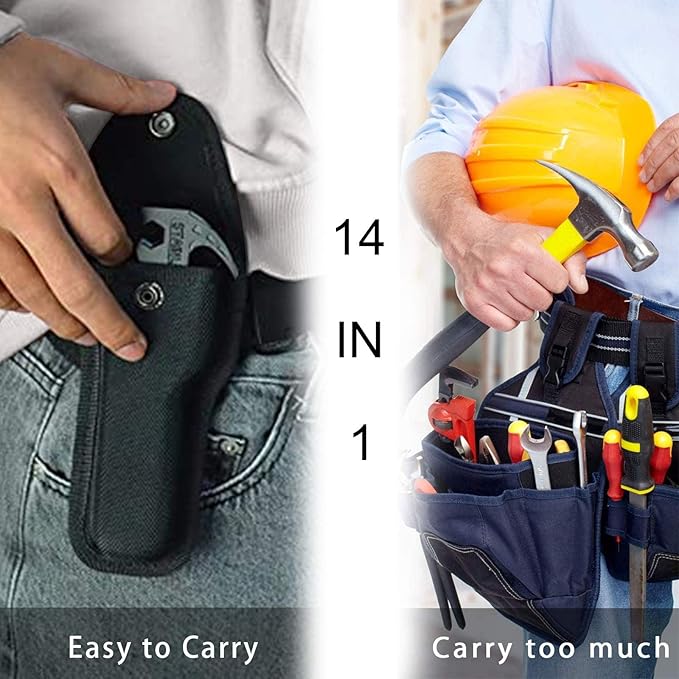 Gifts for Dad from Daughter Son,All in One Survival Tools Hammer Multitool Camping Accessories,Birthday Father's day Christmas Thanksgiving day Valentine's day Gift Ideas for Men Father Him,ATH-206